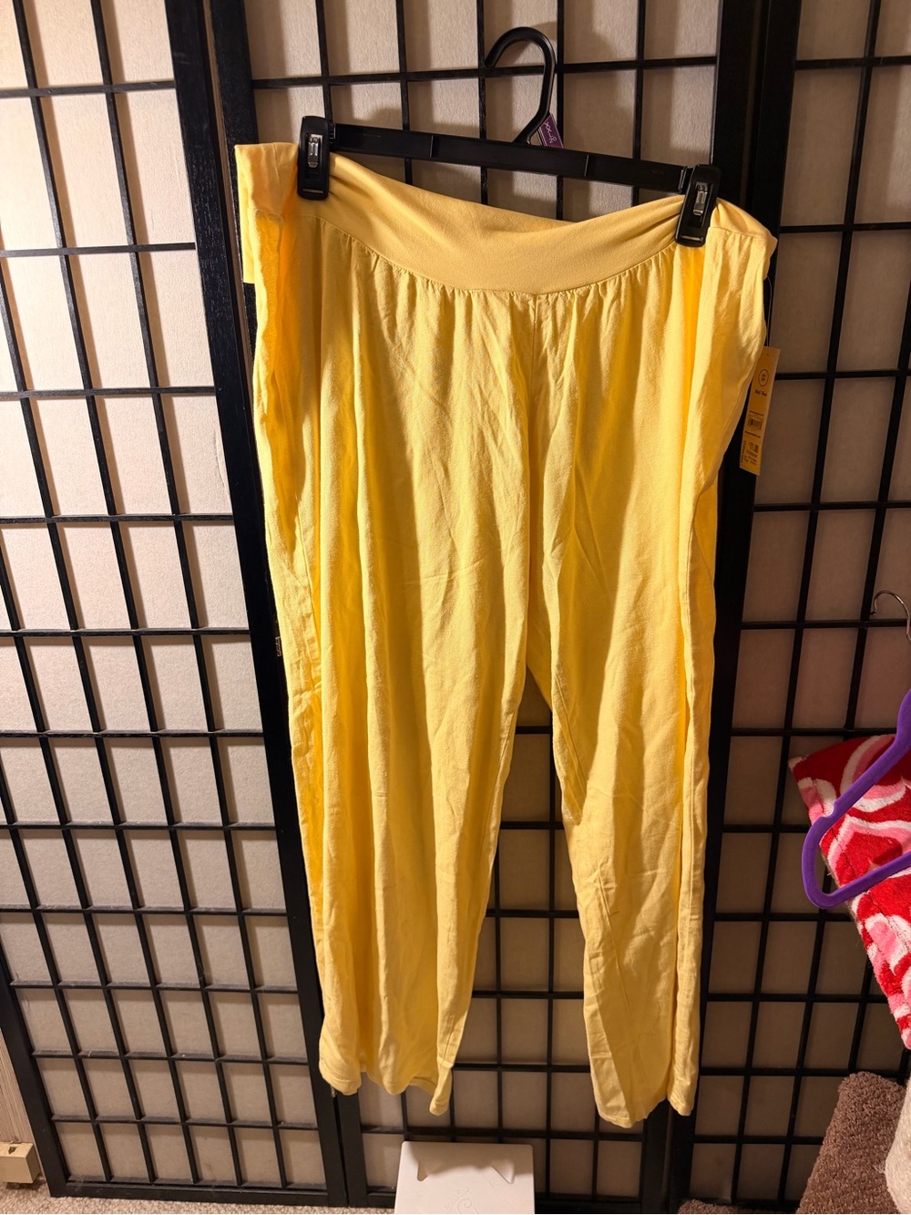 No Boundaries Yellow Lightweight Pull-On Pants